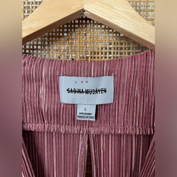 Sabina Musayev Golda Pleated Mini Dress in Rose Gold - Picture 8 of 14